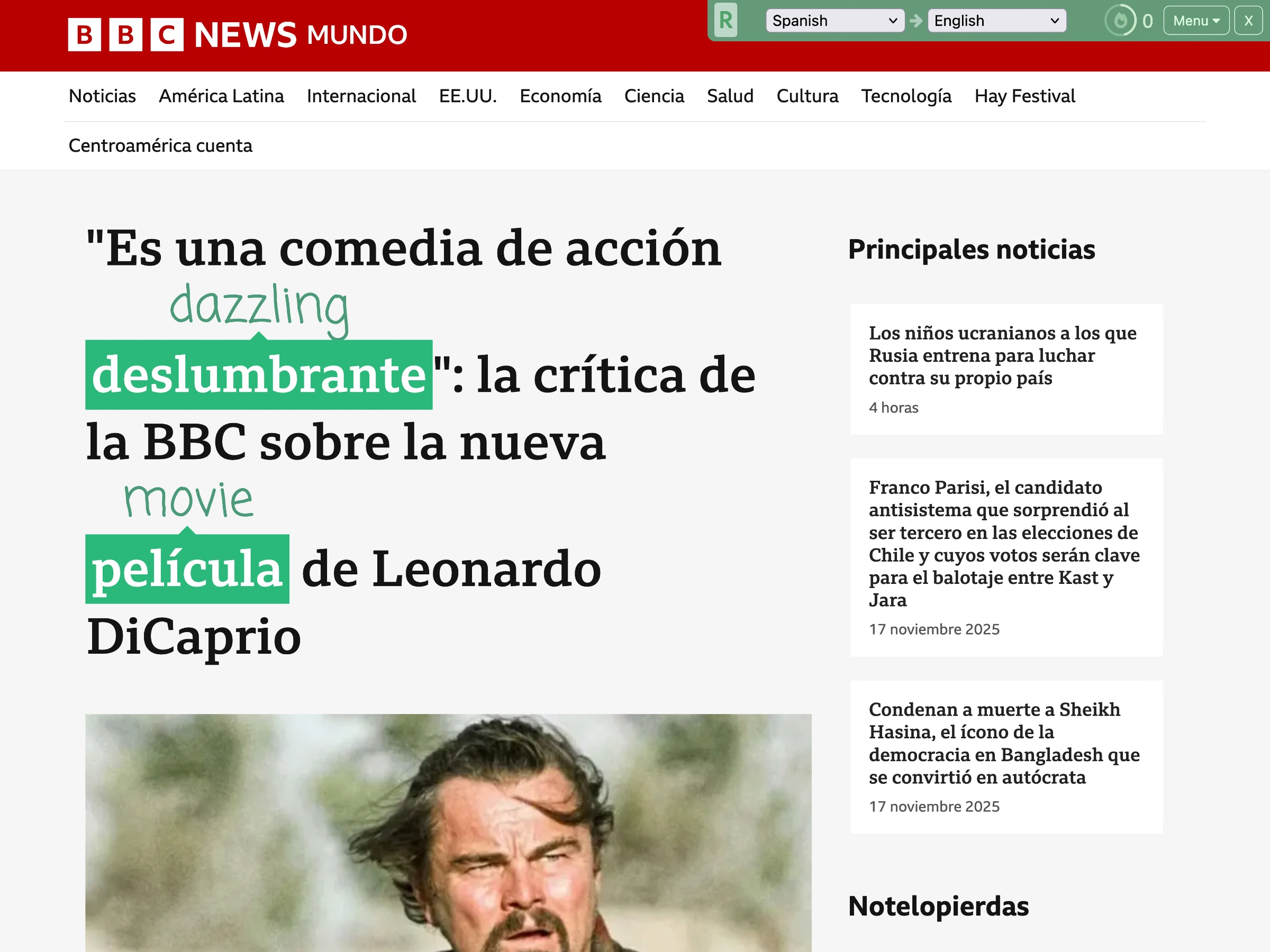 Readlang Web Reader extension for Firefox